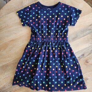 Kids twirly dress in rainbow confetti dots.  Size 8-9